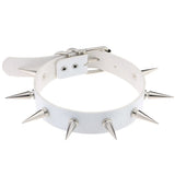Pink Spike Choker Punk Collar Rivets Studded Necklace