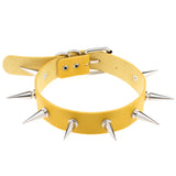 Pink Spike Choker Punk Collar Rivets Studded Necklace