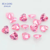 4-12mm Heart CZ Stone With Hole for Jewelry Making