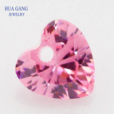 4-12mm Heart CZ Stone With Hole for Jewelry Making