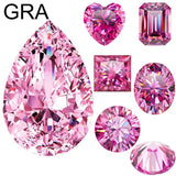 Pink Loose Moissanite 100% Real Lab Gemstone Stones For Women Jewelry