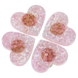Pink Love Heart Resin Gravel Drawer Cabinet Pulls Knobs Brass Handle