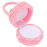 Pink Lovely Jewelry Box Flower Basket Shaped Ring Box