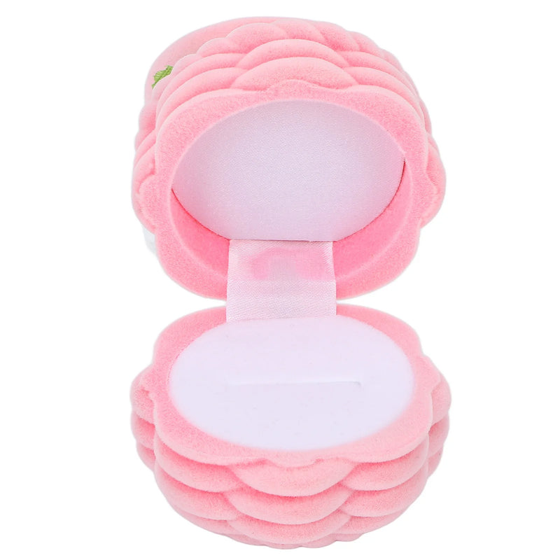 Pink Lovely Jewelry Box Flower Basket Shaped Ring Box