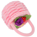 Pink Lovely Jewelry Box Flower Basket Shaped Ring Box for Gift