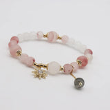 Pink Bead Women Bracelet Starfish Pendant Girl Friendship Gift