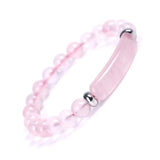 Pink Crystal Tiger Eye Stone Boho Bracelet Unisex Jewelry Gift