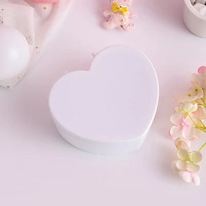 Pink Heart Shape Make Up Box with Mirror for Girls