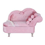 Pink Mini Velvet Sofa Jewelry Storage Organizer