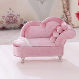 Pink Mini Velvet Sofa Jewelry Storage Organizer