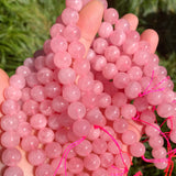 Rose Quartz Round Stone Beads 6-10mm 7.5 Inch