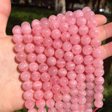 Rose Quartz Round Stone Beads 6-10mm 7.5 Inch