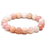 Pink Natural Opal Bracelets Women Lady Stretch Gemstone Bead Bracelet
