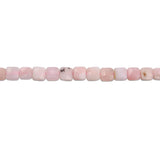 Pink Opal Faceted Square Cube Beads 6.5mm Strand
