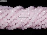 Pink Opal Czech Crystal 2x3mm Faceted Rondelle Spacer Beads 10 Strands
