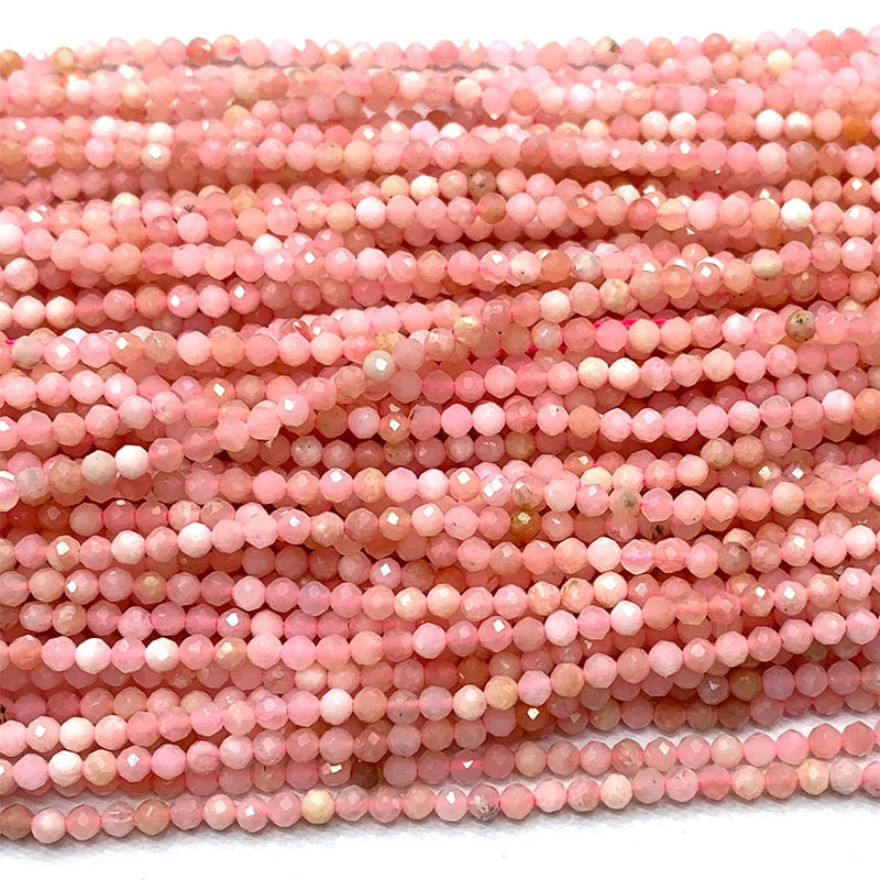 Pink Opal Natural Stones Crystal Faceted Beads for Jewelry Making