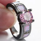 Pink Opal Ring Band for Women Wedding Favors