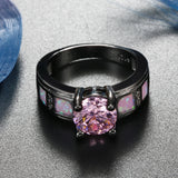 Pink Opal Ring Band for Women Wedding Favors