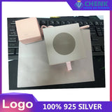 Pink Customized Logo Jewelry Set Packaging