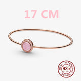 Pink Paisley 925 Sterling Silver Jewelry Charm Beads Bracelet Retro Rose