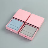 Pink Paper Box and Microfiber Bag Jewelry Sets for Wedding Christmas Gift Bag