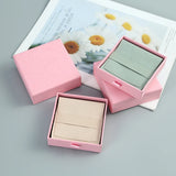 Pink Paper Box and Microfiber Bag Jewelry Sets for Wedding Christmas Gift