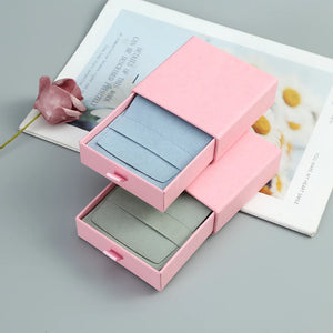 Pink Paper Box and Microfiber Bag Jewelry Sets for Wedding Christmas Gift