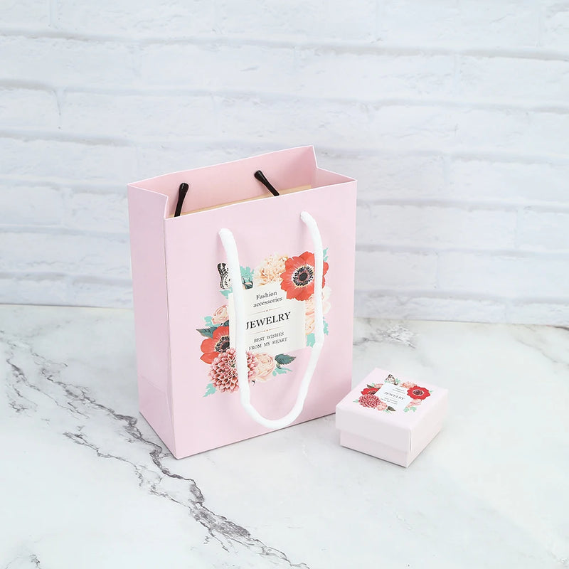Pink Christmas Candy Gift Bag Jewelry Boxes
