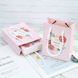 Pink Christmas Candy Gift Bag Jewelry Boxes