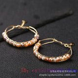 Pink Pearl Bracelets Bangle Gemstone 925 Silver Natural Beads Charm Jewelry