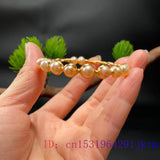 Pink Pearl Bracelets 925 Silver Amulet Jewelry Bangle