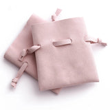 Pink Logo Printed Name Jewelry Packaging Wedding Favor Pouches