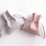 Pink Logo Printed Name Jewelry Packaging Wedding Favor Pouches
