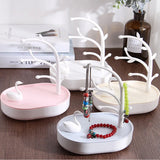 Pink Plastic Makeup Organizer Tree Shaped Jewelry Box