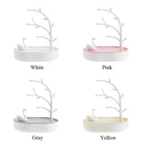 Pink Plastic Makeup Organizer Tree Shaped Jewelry Box