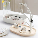Pink Plastic Makeup Organizer Tree Shaped Jewelry Box