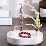 Pink Plastic Makeup Organizer Tree Shaped Jewelry Box