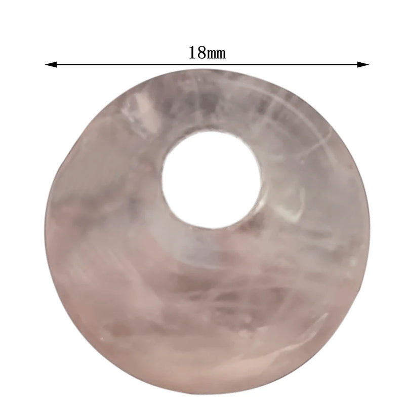 Pink Rose Quartz Crystal 18mm Round Gemstone Reiki Home Decoration