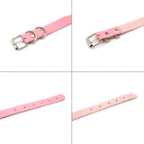 Pink Pu Leather Rhinestone Letter Necklaces For Women