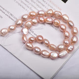 Pink Purple 9-10m Natural Freshwater Pearl DIY Necklace
