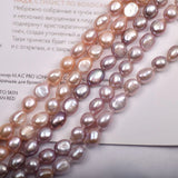 Pink Purple 9-10m Natural Freshwater Pearl DIY Necklace