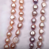 Pink Purple 9-10m Natural Freshwater Pearl DIY Necklace