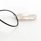 Pink Quartz Beads Pendant Hexagonal Column Necklace