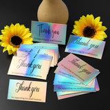 Pink Rainbow Laser Cards Greeting Package - Small Business Thank You