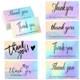 Pink Rainbow Laser Cards Greeting Package - Small Business Thank You