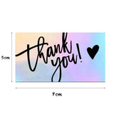 Pink Rainbow Laser Cards Greeting Package - Small Business Thank You