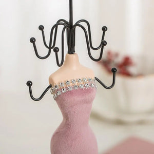 Pink Resin Mannequin Jewelry Display Stand Organizer