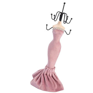 Pink Resin Mannequin Jewelry Display Stand Organizer