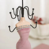 Pink Resin Mannequin Jewelry Display Stand Organizer