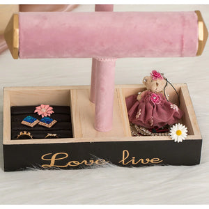 Pink Resin Table Top Necklace Bracelet Holder & Jewelry Display